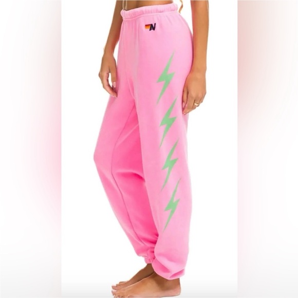 Aviator Nation Bolt 4 Joggers Hot Pink - Picture 1 of 8